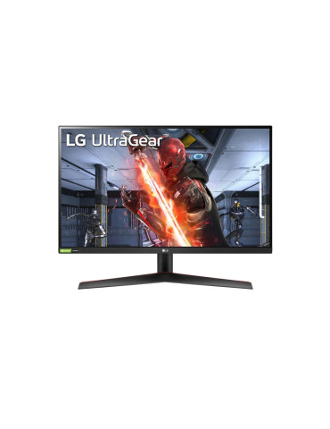 Монитор LG 27GN60R-B, UltraGear, 27" IPS, AG, 1ms GtG, 144Hz, Full HD, NVIDIA G-SYNC, Radeon FreeSync, HDR 10, sRGB 99%, HDMI, DP, Reader Mode, Headphone out, Black