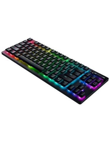 Безжична геймърска нископрофилна клавиатура Razer DeathStalker V2 Pro Tenkeyless,  Optical, Linear Red Switch, US Layout - RZ03-04370100-R3M1