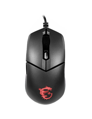 Геймърска мишка MSI CLUTCH GM11 Gaming Mouse, 89g, PixArt PMW-3325 Optical Sensor, 5000 DPI, RGB, OMRON Swtiches Rated for 10 Million Clicks, 6 Programmable Buttons