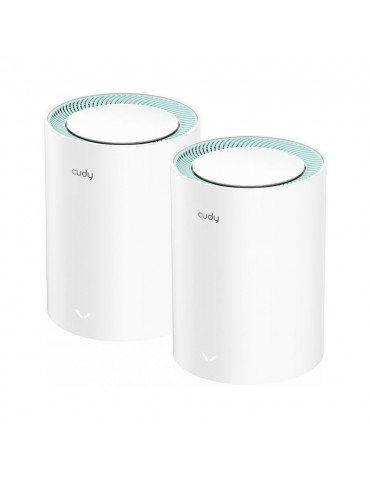 Комплект безжични рутери Cudy M1300, 2-pack, AC1200 Dual Band, 2.4/5 GHz, 300 -  867 Mbps