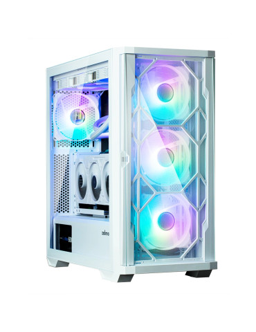 Кутия за компютър Zalman Z10 DUO White, EATX, Mesh, Tempered Glass - ZM-Z10-DUO-WHITE