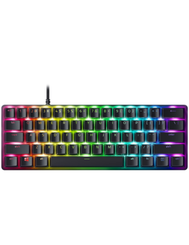 Геймърска клавиатура Razer Huntsman Mini (Analog Switch), US Layout, Detachable Type-C, Doubleshot PBT Keycaps, 1000 Hz Ultrapolling, Razer Chroma RGB - RZ03-04340100-R3M1