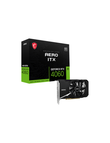 Видео карта MSI GeForce RTX 4060 AERO ITX 8G OC, 8GB GDDR6, 128bit - 912-V812-012