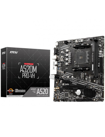 Дънна платка MSI A520M PRO, AM4, 2xDDR4, mATX