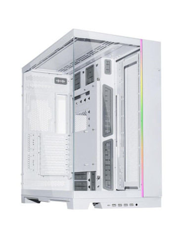 Кутия за компютър Lian Li PC-O11 Dynamic EVO XL Full-Tower, Tempered Glass, бял - G99.O11DEXL-W.00