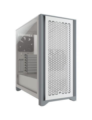 Кутия за компютър Corsair 4000D Airflow Mid Tower, Tempered Glass, бял - CC-9900010-SI