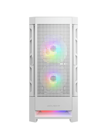 Кутия за компютър Cougar Airface RGB White, Mid Tower, 2x 140 1x120 ARGB Fans, Tempered Glass, CEB, E-ATX - CG385ZD100005