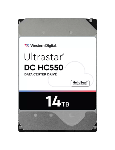 Твърд диск WD/HGST Ultrastar 14TB DC HC550, 3.5’’, 512MB, 7200rpm, SATA, 512E SE - WUH721814ALE6L4