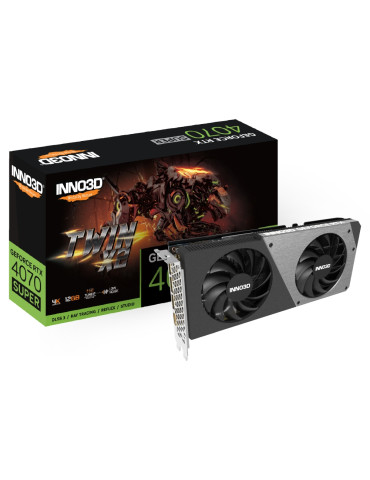 Видео карта Inno3D GeForce RTX 4070 Super 12GB GDDR6X Twin X2, 192bit - N407S2-126X-186162N