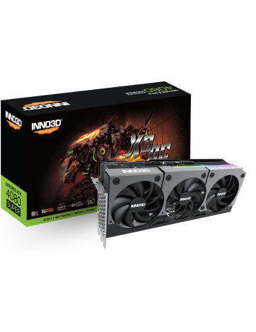 Видео карта Inno3D GeForce RTX 4080 Super 16GB GDDR6X X3 OC, 256bit - N408S3-166XX-187049N