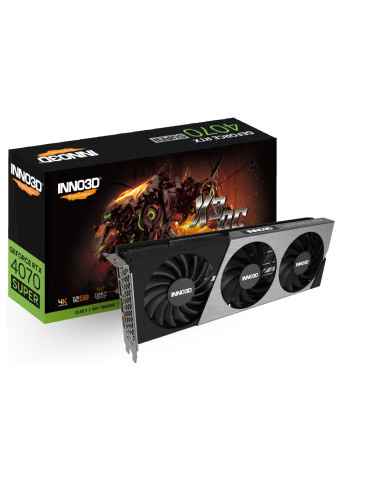 Видео карта Inno3D GeForce RTX 4070 Super 12GB GDDR6X X3 OC, 192bit - N407S3-126XX-186162L