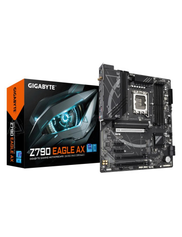 Дънна платка Gigabyte Z790 Eagle AX, LGA1700, DDR5, PCI-E 5.0, 3x M.2, USB Type-C, ATX