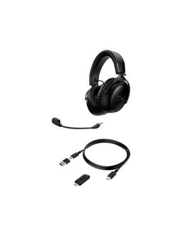 Безжични геймърски слушалки HyperX, Cloud III, микрофон, черен - 77Z45AA