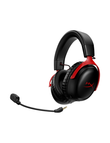 Безжични геймърски слушалки HyperX, Cloud III, микрофон, черен/червен - 77Z46AA