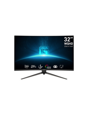 Монитор MSI G32CQ5P 32" 170Hz, 1ms, VA, 2560x1440 (WQHD), Curve 1500R, Adaptive-Sync, HDR Ready, Less Blue Light, Night Vision, 3000:1, 100M:1, DP, HDMI, Earphone out - 9S6-3DB44H-027