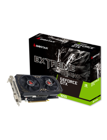 Видео карта Biostar GeForce GTX1650, 4GB, GDDR6, 128 bit, DVI, DP, HDMI - VN1656XF41