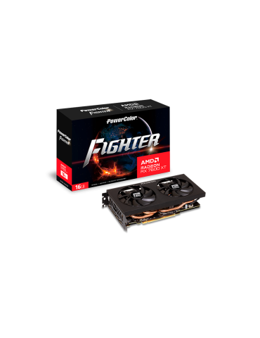 Видео карта Powercolor AMD RADEON RX 7600 XT Fighter 16GB GDDR6 - PC-VC-RX7600XT-16GB-F