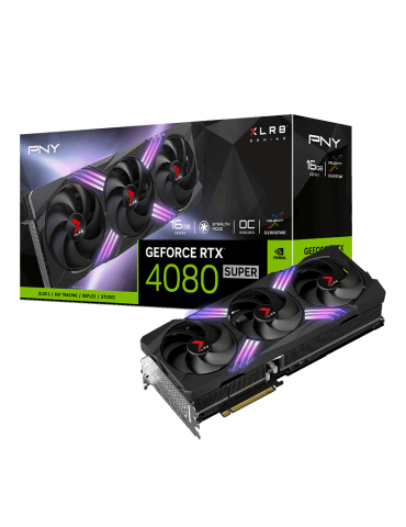 Видео карта PNY GeForce RTX 4080 SUPER 16GB XLR8 Gaming VERTO EPIC-X RGB OC Edition GDDR6X - VCG4080S16TFXXPB1-O