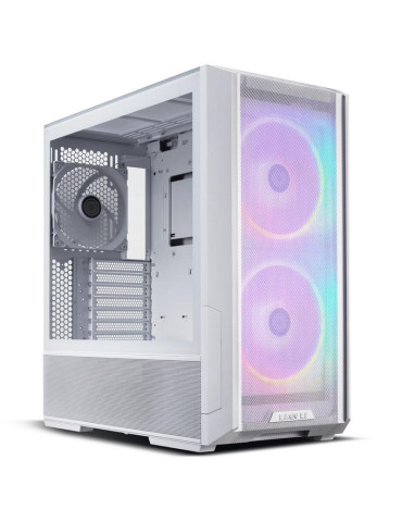 Кутия за компютър Lian-Li LANCOOL 216 RGB Mid-Tower, Tempered Glass, бял - G99.LAN216RW.00