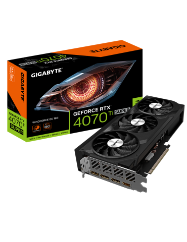 Видео карта Gigabyte GeForce RTX 4070 TI SUPER WINDFORCE OC 16GB GDDR6X - GV-N407TSWF3OC-16GD