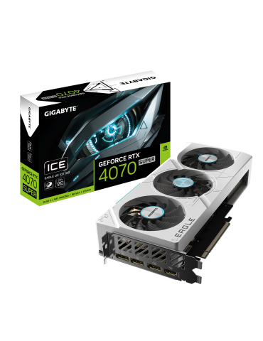 Видео карта Gigabyte GeForce RTX 4070 SUPER EAGLE OC ICE 12GB GDDR6X - GV-N407SEAGLEOC ICE-12GD