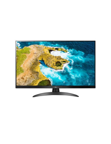 Монитор LG 27TQ615S-PZ, 27.0" IPS, Smart webOS, TV Tuner DVB-T2/C /S2, Mega DFC, 250cd, FHD, Wi-Fi, LAN, AirPlay, HDMI, CI Slot, USB 2.0, Bluetooth, AI Sound, Speakers, Black