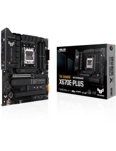 Дънна платка Asus TUF GAMING X670E-PLUS, AM5, DDR5, PCIe 5.0