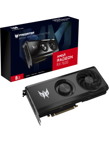 Видео карта Acer Predator BiFrost AMD Radeon RX 7600 OC 8GB GDDR6 - DP.Z36WW.P02