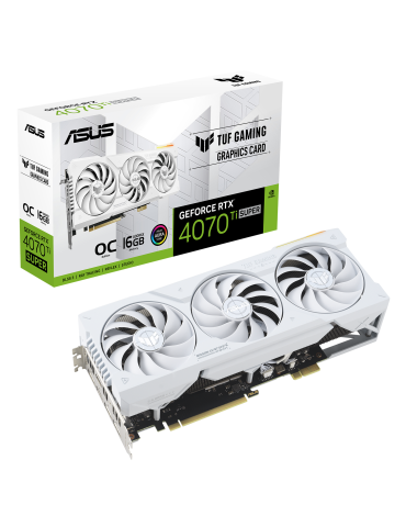 Видео карта Asus TUF GAMING RTX 4070 TI SUPER BTF White OC 16GB GDDR6X - 90YV0KI0-M0NA00