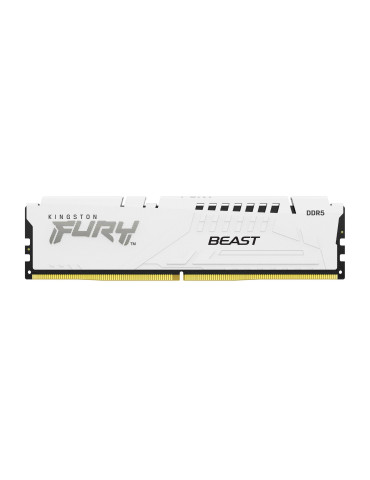 RAM памет Kingston 32GB DDR5 6000MHz CL30 FURY Beast White  AMD EXPO - KF560C30BWE-32