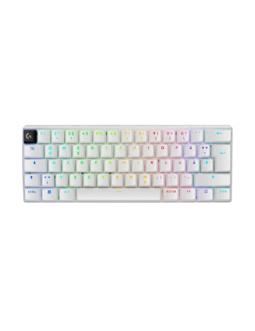 Геймърска клавиатура Logitech Pro X 60 Tactile White, KEYCONTROL, LIGHTSYNC, RGB, бял - 920-011930