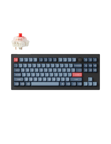 Геймърска механична клавиатура Keychron V3 Max QMK, Carbon Black, Gateron Jupiter Red Switch, RGB Backlight - V3M-D1