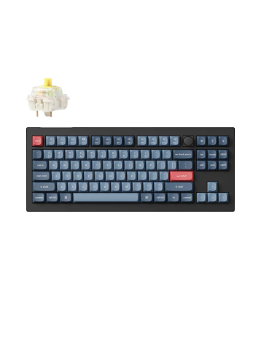 Геймърска механична клавиатура Keychron V3 Max QMK, Carbon Black, Gateron Jupiter Banana Switch, RGB Backlight - V3M-D4