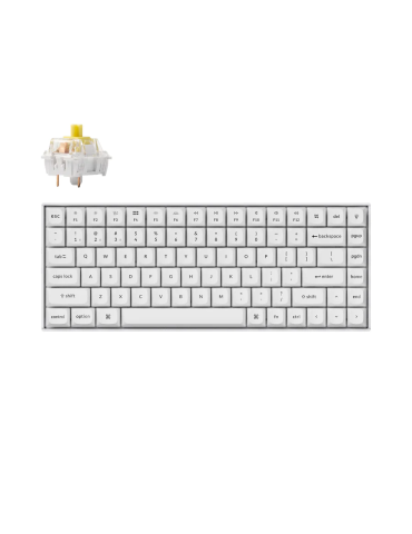 Геймърска механична клавиатура Keychron K2 Pro White QMK/VIA Hot-Swappable K Pro Banana Switch, RGB Backlight Plastic Frame - K2P-P4