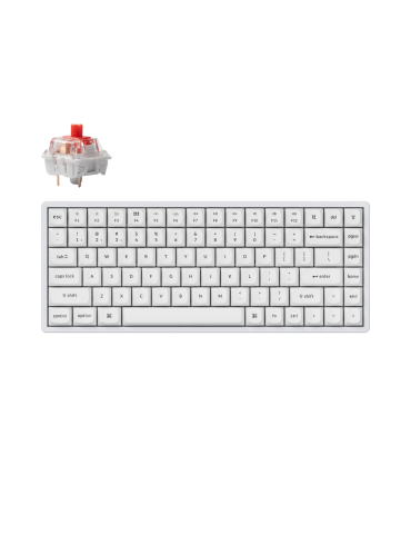 Геймърска механична клавиатура Keychron K2 Pro White QMK/VIA Hot-Swappable K Pro Red Switch, RGB Backlight Plastic Frame - K2P-P1