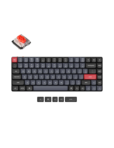 Геймърска механична клавиатура Keychron K3 Pro QMK/VIA Hot-Swappable Gateron Low Profile Red Switch, RGB Backlight - K3P-H1