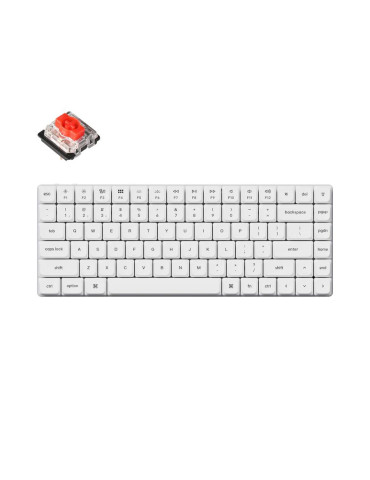 Геймърска механична клавиатура Keychron K3 Pro White QMK/VIA Hot-Swappable Gateron Low Profile Red Switch, RGB Backlight - K3P-Q1