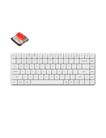 Геймърска механична клавиатура Keychron K3 Pro White QMK/VIA Gateron Low Profile Red Switch, White Backlight - K3P-O1