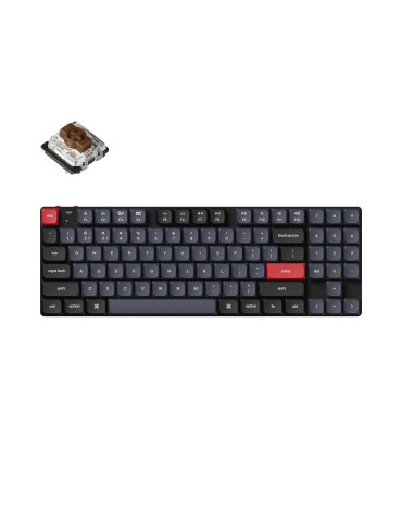 Геймърска механична клавиатура Keychron K13 Pro TKL Low Profile Gatheron Brown Switch - RGB Backlight, Aluminium Frame - K13P-H3