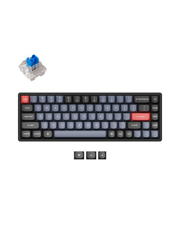 Геймърска механична клавиатура Keychron K6 Pro 65% K PRO Blue Switch RGB LED, Aluminium Frame - K6P-J2