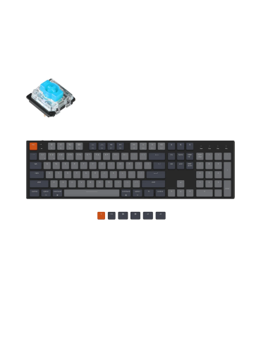 Геймърска механична клавиатура Keychron K5 Full-Size Low-Profile Gateron Blue Switches RGB Backlight Aluminium Frame - K5-B2