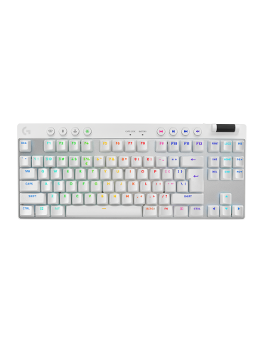 Геймърска механична клавиатура Logitech G Pro X TKL White Lightspeed Tactile Switch - 920-012148