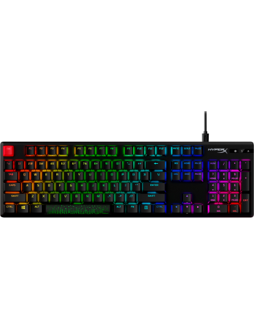 Геймърска механична клавиатура HyperX Alloy Origins PBT, HyperX Aqua суичове, RGB, Черен - 639N5AA#ABA