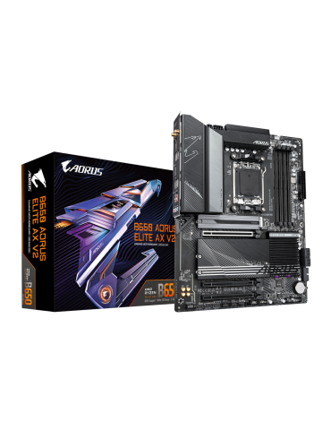 Дънна платка Gigabyte B650 AORUS ELITE AX V2, AM5, Wi-Fi 6E, DDR5