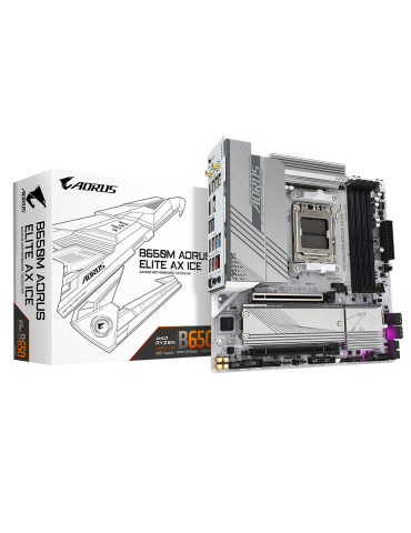 Дънна платка Gigabyte B650M AORUS ELITE AX ICE, AM5, Wi-Fi 6E, DDR5