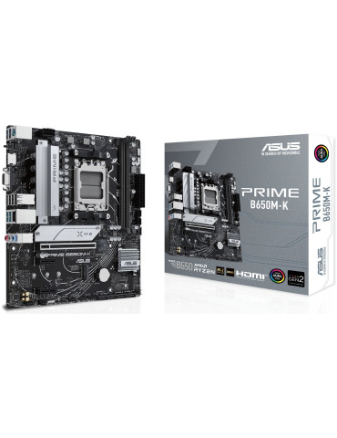 Дънна платка Asus PRIME B650M-K, AM5, 2xDDR5 - 90MB1F60-M0EAY0