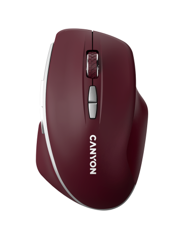 Безжична мишка Canyon MW-21, 7 buttons, DPI 800/1200/1600, Burgundy Red - CNS-CMSW21BR