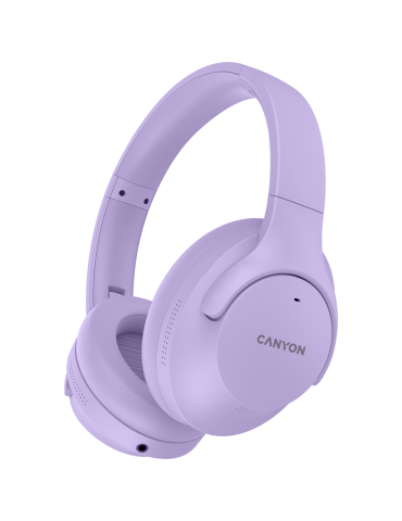 Bluetooth слушалки Canyon OnRiff 10, with Active Noise Cancellation function, BT V5.3 AC7006, battery 300mAh, Type-C charging plug, Purple - CNS-CBTHS10PU