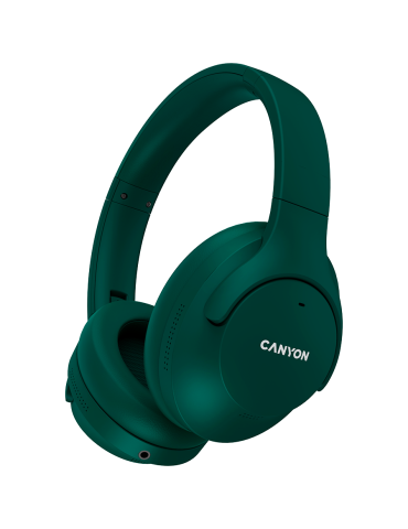 Bluetooth слушалки Canyon OnRiff 10, with Active Noise Cancellation function, BT V5.3 AC7006, battery 300mAh, Type-C charging plug, Green - CNS-CBTHS10GN