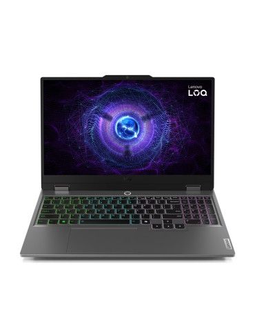 Лаптоп Lenovo LOQ 15IRX9, Intel Core i7-13650HX, 15.60" FHD, IPS 300nits AG, 100% sRGB, 144Hz, G-SYNC, 24GB RAM, 1TB SSD, NVIDIA GeForce RTX 4050 6GB GDDR6 - 83DV00HVBM